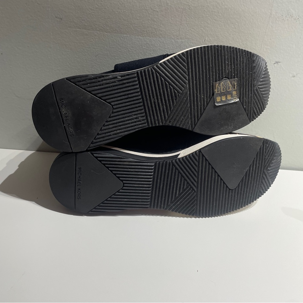 Michael Kors Leopard felix Wedges Sneakers calf hair Black 8.5 - Picture 6 of 9